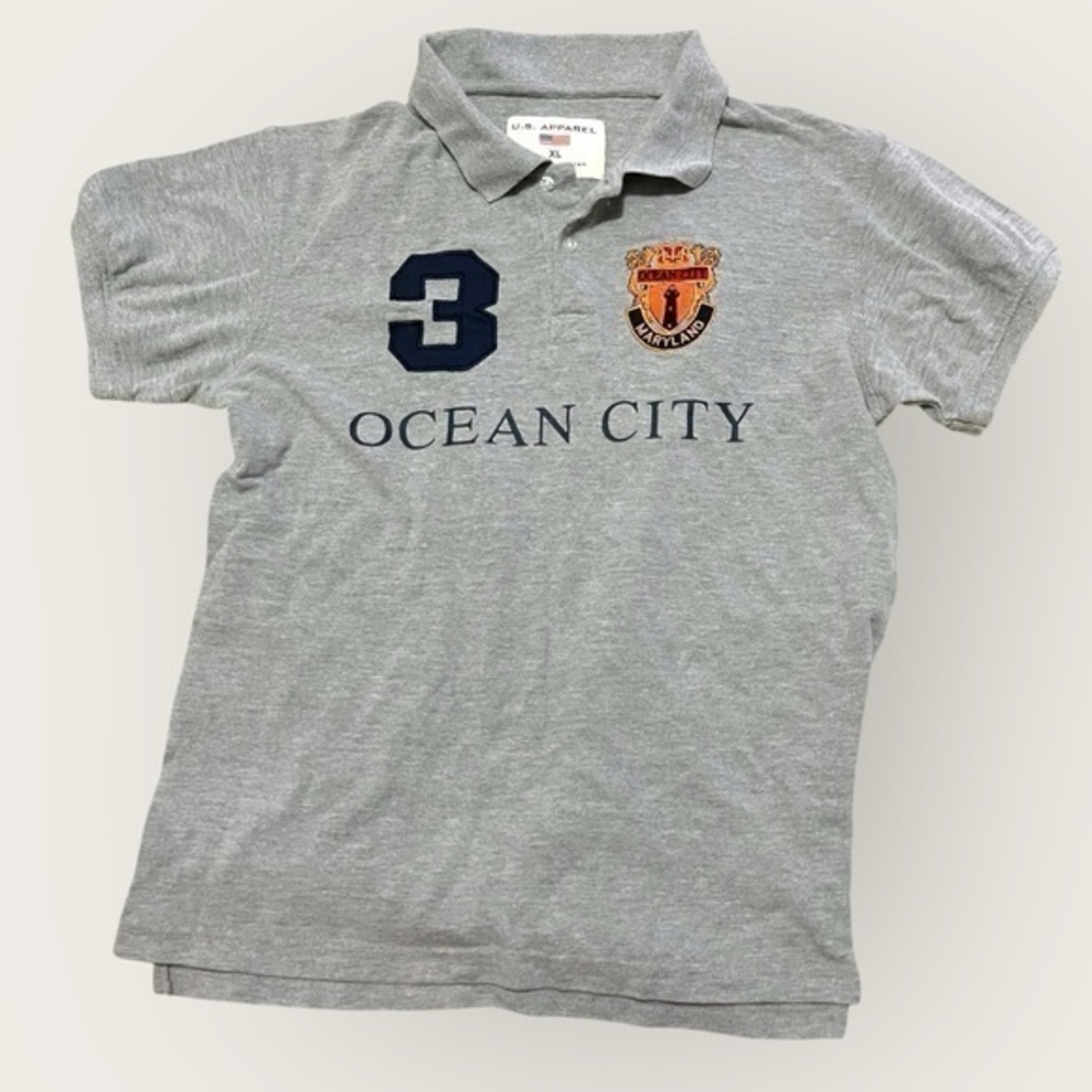 Stylish Ocean City Polo Shirt - XL, 100% Cotton, High-Quality Casual Wear